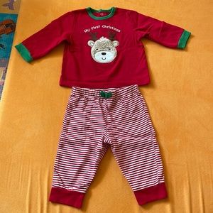 Little Me baby Xmas pajama set 9m
